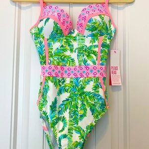 Lilly Pulitzer Palma One Piece Swimsuit Sz 0 NWT